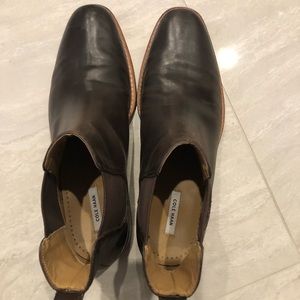 Cole haan brown slip on boots